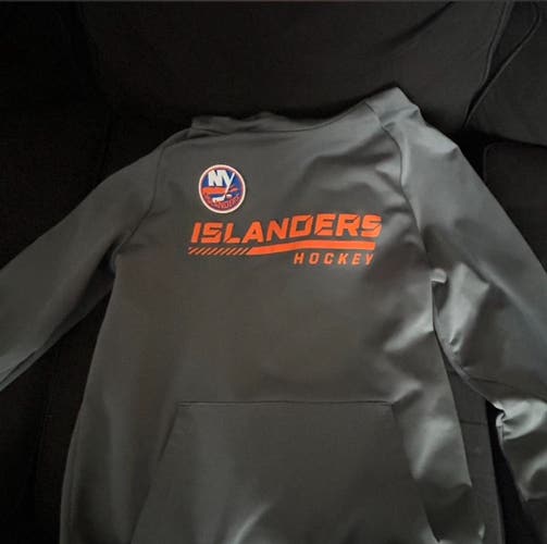 New York islanders grey authentic pro hoodie