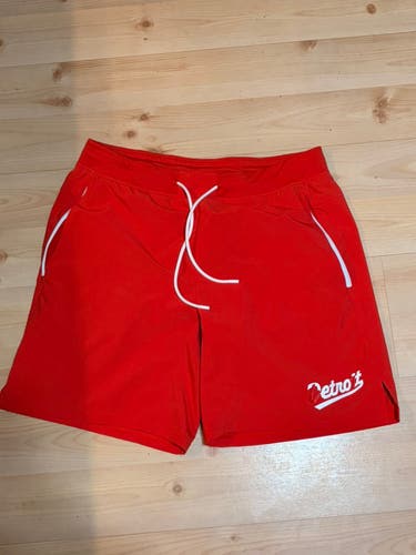 Detroit redwings stadium series fanatics authentic pro Red Large Men's Shorts (Used)