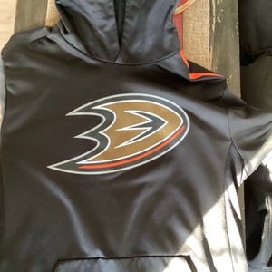 Anaheim ducks fanatics authentic pro Black Men's XL Sweatshirt (Used)