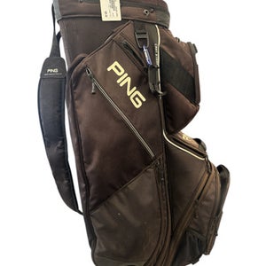 Used Ping PIONEER CART Mens Cart Bag Brown 11850-S000023463