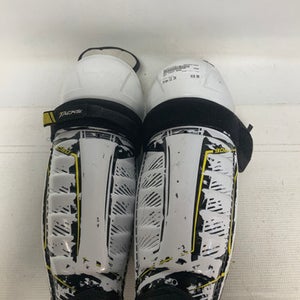 Used CCM TACKS 9060 Intermediate Shin Guards White 12" 11823-S000037322