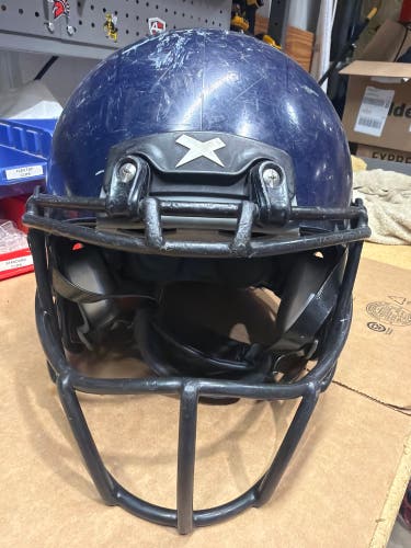 USED XENITH X2E+ YOUTH FOOTBALL HELMET - LARGE - NAVY