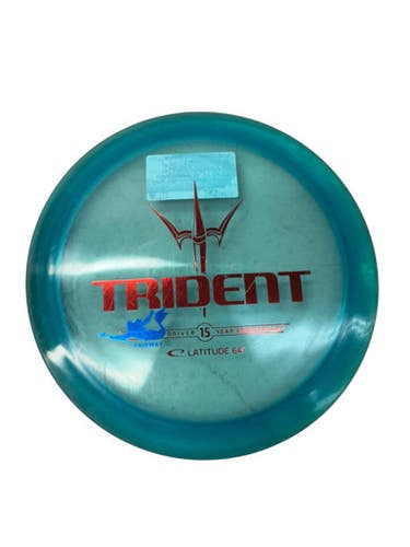 Used Latitude 64 15 YR ANNIVERSARY TRIDENT Disc Golf Driver Royal Blue 176g 11835-S000205664