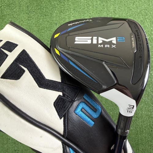 TaylorMade Sim 2 Sim2 Max 15 3 Fairway Wood Fujikura Ventus 5-R Regular Flex