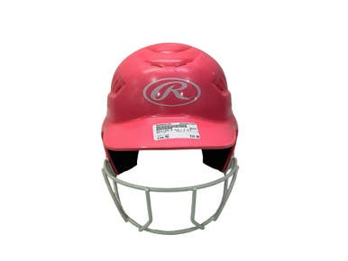 Used Rawlings 6 1/2 - 7 1/2 Batting Helmet w/Mask Pink MD 11347-S000264365