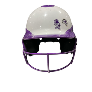 Used RIP-IT ROCKIES HELMET Batting Helmet w/Mask Purple One Size 11834-S000047043