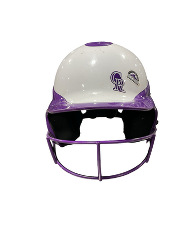 Used RIP-IT ROCKIES HELMET Batting Helmet w/Mask Purple One Size 11834-S000047043