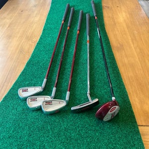 Junior Left Hand Clubs (Full Set) Junior 5 Pieces (Used) Red zone junior club set 5 clubs 5, 7, 9, 1