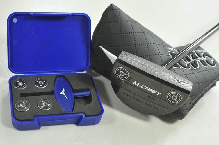 Mizuno M.Craft OMOI Type 5 Black Ion 35" Putter Steel Weight Kit Cover  # 212286