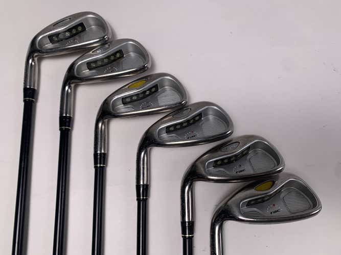 TaylorMade Rac OS 2005 Iron Set 5-PW UG65 65g Regular Graphite Mens LH