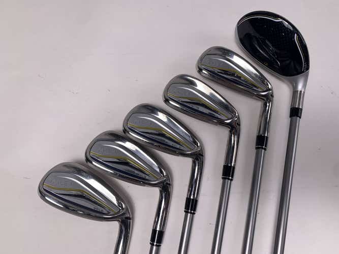 TaylorMade Kalea Gold Hybrid Iron Set 6H 7-PW+SW Kalea Gold 40g Ladies RH