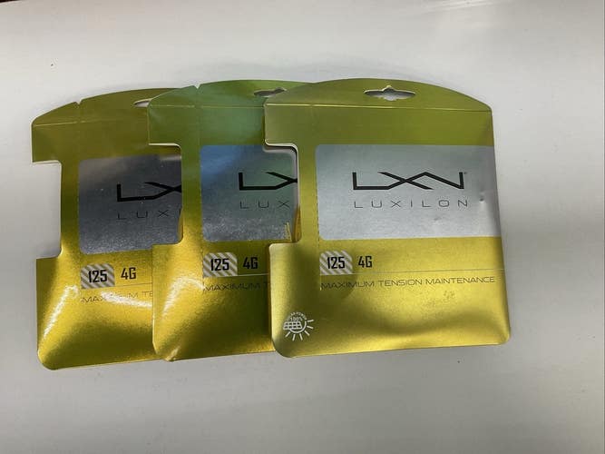 3 Pack Luxilon 17g/1.25mm 125 Yellow String