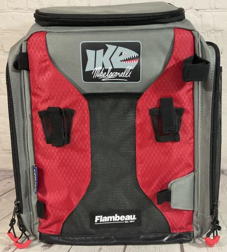Flambeau Outdoors IKE Backpack Softside Fishing Tackle Storage Backpack Red