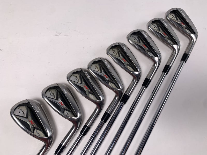Callaway X Hot Pro 2013 Iron Set 4-PW+AW Rifle Project X 6.0 95g Stiff Steel RH