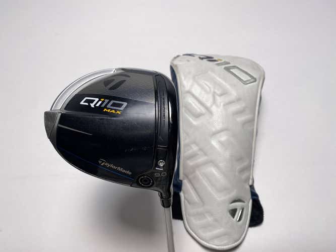 TaylorMade Qi10 MAX Driver 9* OBAN Kiyoshi White 04 65g Stiff Graphite RH HC