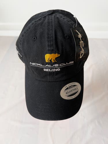 Jack Nicklaus Club Beijing Golf Hat Ahead Special Edition Golden Bear Cap NWT