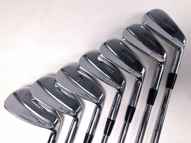 Mizuno MP 33 Iron Set 4-PW True Temper Dynamic Gold S300 Stiff Steel Mens RH