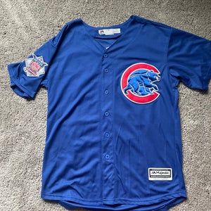 Blue Medium Men's Chicago Cubs Jake Arrieta #49 Majestic brand Jersey (Used)