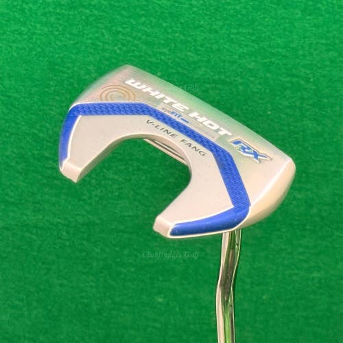 Odyssey White Hot RX V-Line Fang Double-Bend 35" Putter Golf Club w/ Headcover