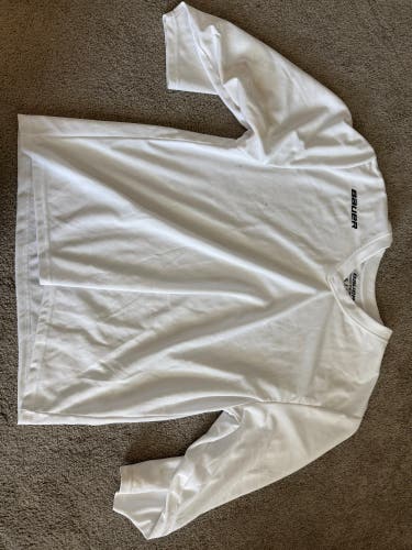 White Small Adult Unisex Bauer Jersey (Used)