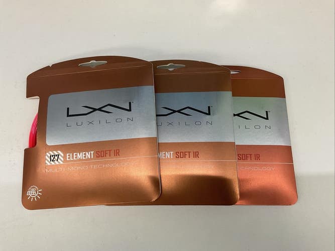 3 Pack Luxilon Element Self IR Multi-mono Technology 17g/1.27mm Coral String