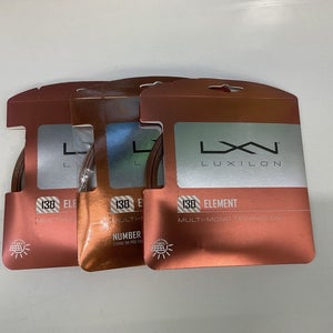 3 Pack Luxilon 130 Element Multi-mono Technology 16g/1.30mm Brown String