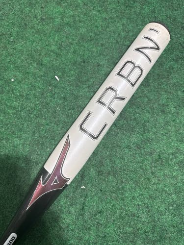 White 2024 Mizuno F24 CRBN1 Composite Bat (-10) Composite 22 oz 32" (Used)