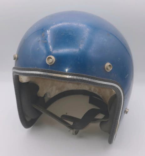 Needs Repair - Vintage 1970s Blue RT Motorcycle Medium 6 7/8 - 7 1/8 Helmet #1