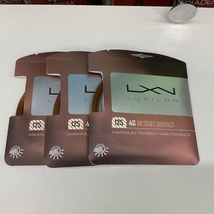 3 Pack Luxilon 125 4G Desert Bronze Maximum Tension Maintenance 17g/1.30mm