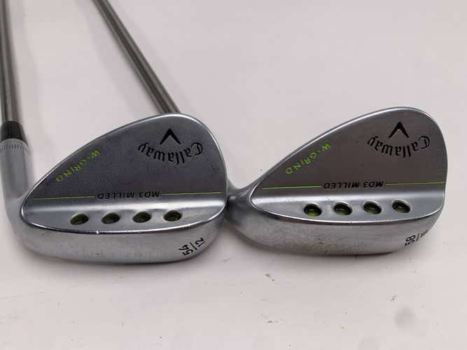 Callaway MD3 Milled Chrome W-Grind Wedge Set 54*12 | 58*11 SteelFiber i80 Reg RH