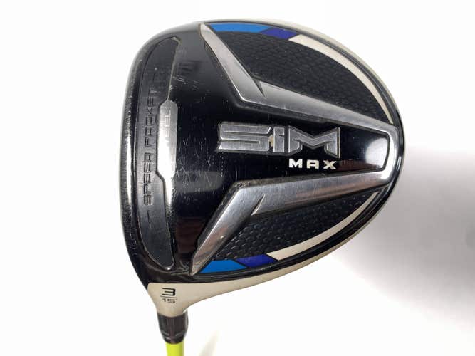 TaylorMade SIM MAX 3 Fairway Wood 15* UST Mamiya ProForce V2 7F4 Stiff Mens LH