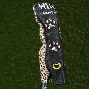 Wild About Golf Hybrid Headcover Black / Leopard Print Changeable #'s ~ LOOK!!