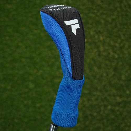 Top Flite Hybrid Headcover Sock Blue / Black ~ LOOK!!