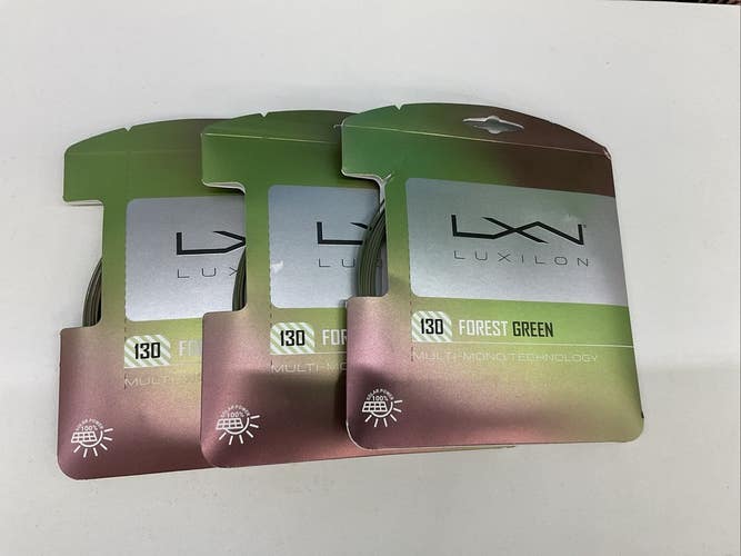 3 Pack Luxilon 130 Forest Green Multi-mono Technology 16g/1.30mm