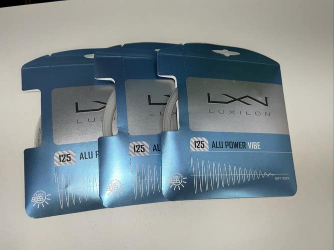 3 Pack Luxilon 125 Alu Power Vibe 17g/1.25mm White