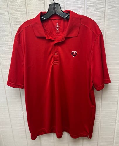 MLB Cutter & Buck Minnesota Twins Red Men’s XL Polo Shirt Embroidered Sportswear