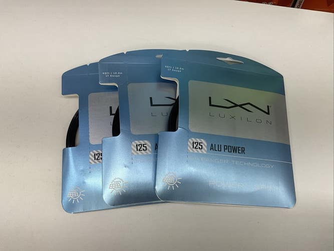 3 Pack Luxilon 125 Alu Power Big Banger Technology 17g/1.25mm Black