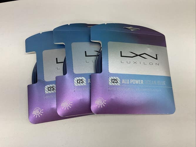 3 Pack Luxilon 125 Alu Power Big Banger Technology 17g/1.25mm Ocean Blue
