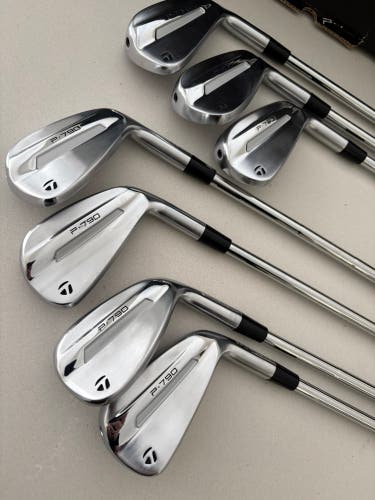 Men's 2025 TaylorMade P-790 Right Handed Iron Set Stiff Flex Steel Shaft (New)