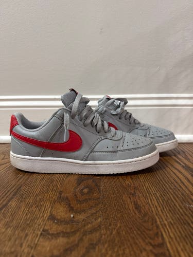 Gray Men's Size M 7.5 (W 8.5) Youth Nike Court Vision Low Shoes (Used)