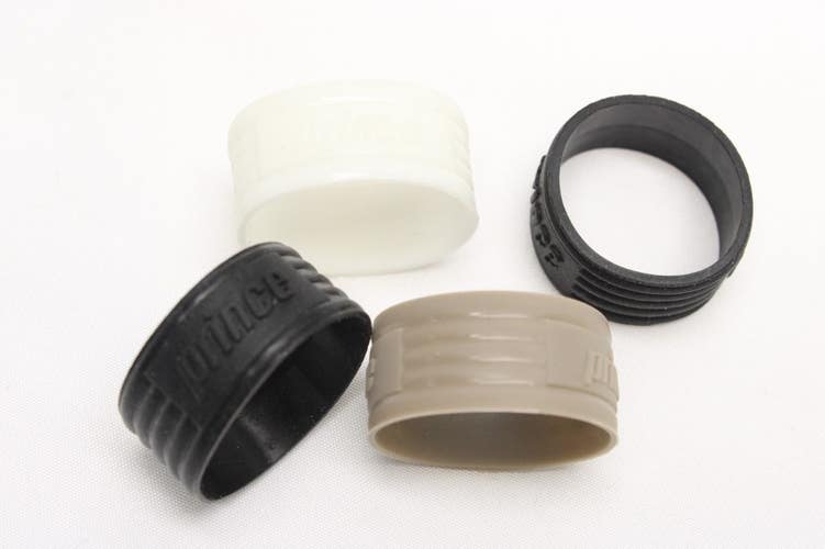 PRINCE (TRADITIONAL STYLE) RUBBER GRIP BAND FOR TENNIS RACQUETS (USED) QTY: 4