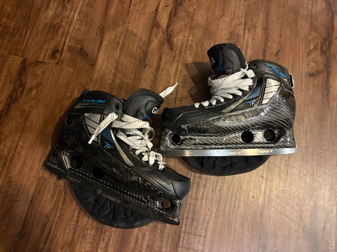 True One Piece Hockey Goalie Skates Regular Width 10 (Used)