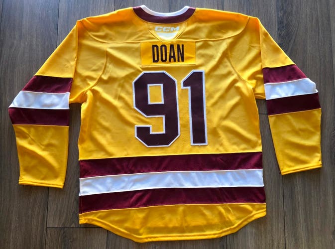 Josh Doan #91 ASU Buffalo Sabres Coyotes Utah CCM Gold Alternate Jersey NEW Large