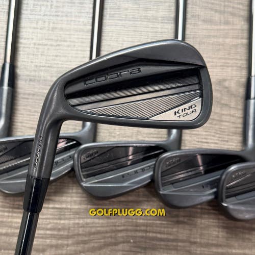 Left-Handed Cobra King Tour Black 2024 Iron Set 4-PW / KBS 130 X Stiff (40)
