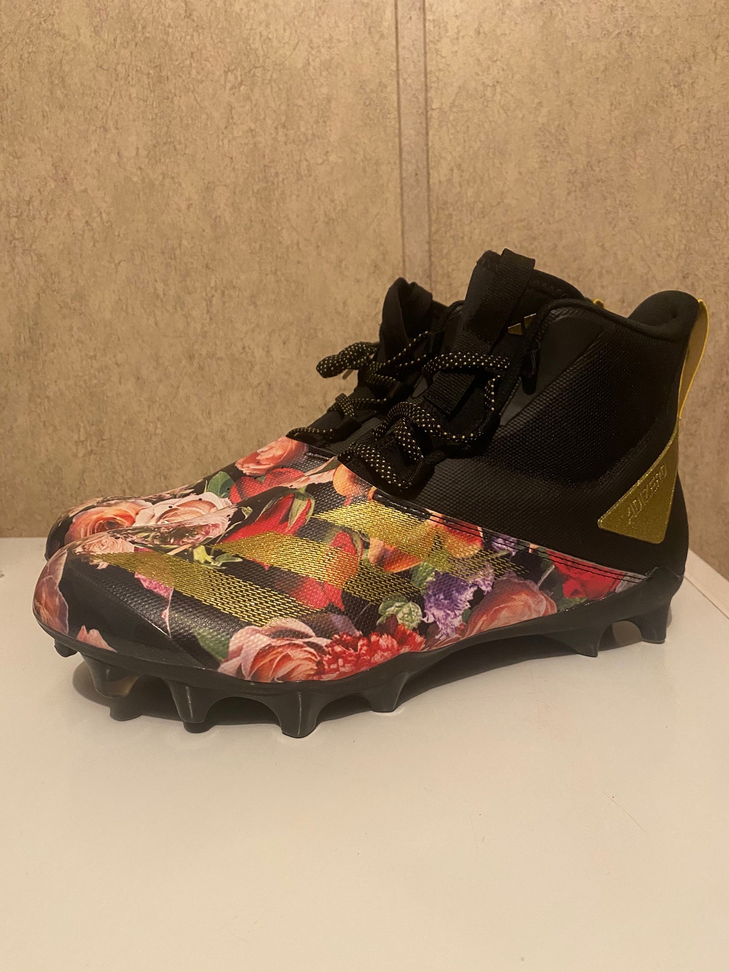 Adidas Adizero Chaos Speed Coronation Cleats ID4821 - Men\'s Size 11.5 Adidas Adizero Chaos Speed Coronation Mens Sz 9.5 Black Gold  main image 4