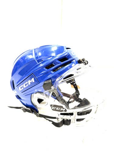 Used CCM TACSK 720 W CCM JR BUBBLE FV1 Helmet Cage Combo Royal Blue SM 11860-S000304878