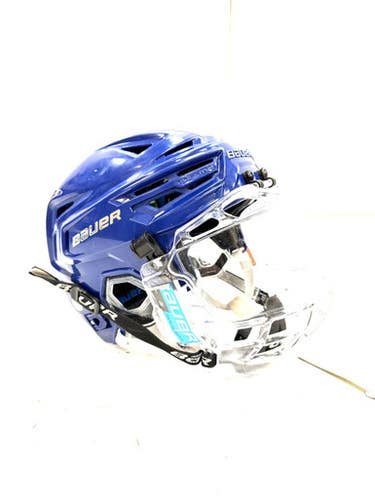 Used Bauer RE AKT 155 W CONCEPT JR CAGE Helmet Cage Combo Royal Blue SM 11860-S000304877