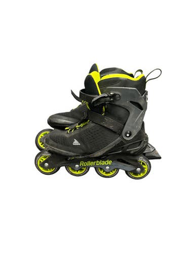 Used Rollerblade MONOBLADE Senior Roller Quad Skates Black Senior 9 11863-S000025283