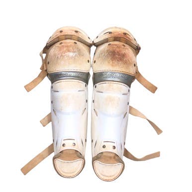 Used Easton EASTON SHIN GUARDS Catchers Leg Guards White Junior 11760-S000088305