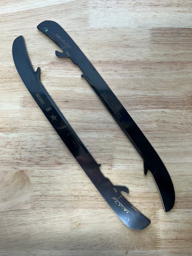 296mm NHL Pro Stock Lian Bischel Used Bauer Fly-Ti Skate Blades / Runners